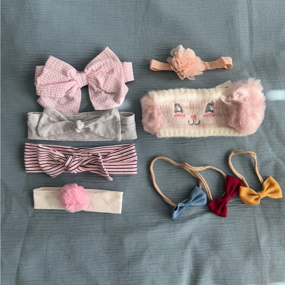 🛎️ Clearance Baby Girl Headband 9pc MultiColor
